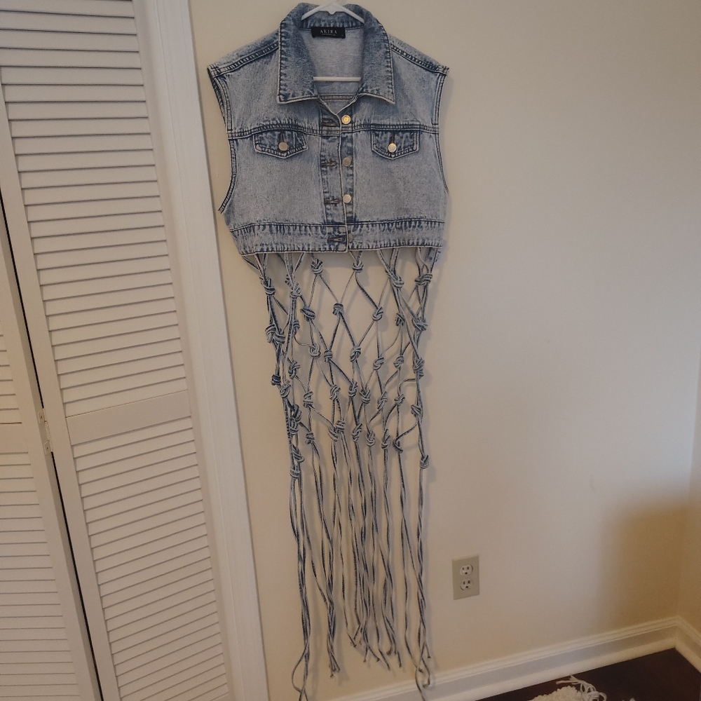 Akira jean sleeveless vest top
